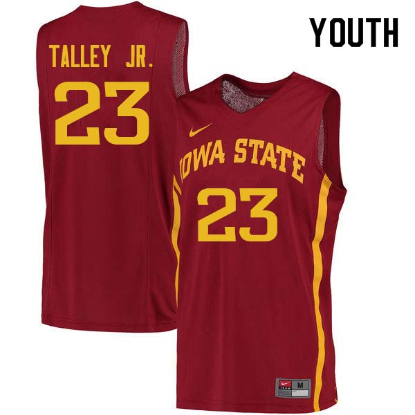 Youth #23 Zoran Talley Jr. Iowa State Cyclones College Basketball Jerseys Sale-Cardinal